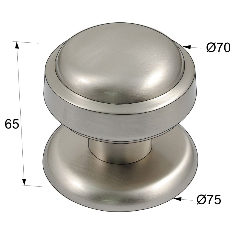 DOOR KNOB NETTUNO / MAT NICKEL